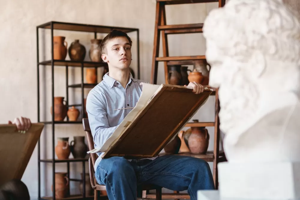 büst çizim atölyesi