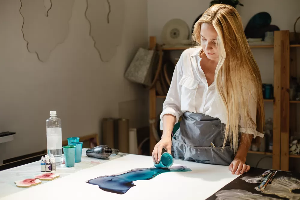 pouring efekt medium atölyesi