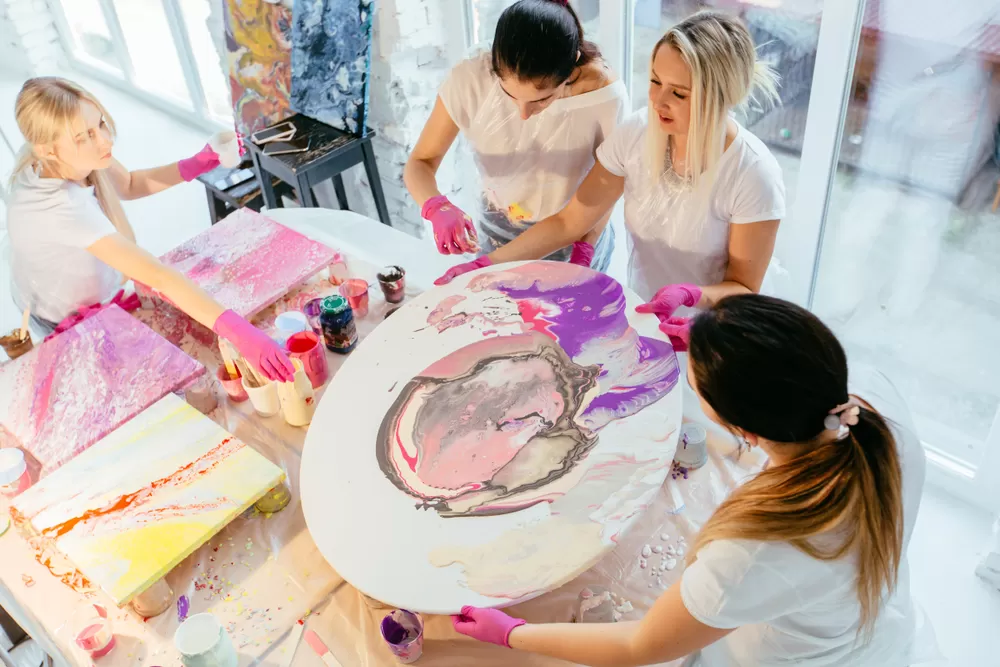 pouring efekt medium workshop